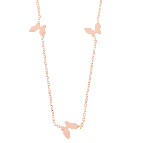 Ασημένιο κολιέ 925 σε ροζ χρώμα