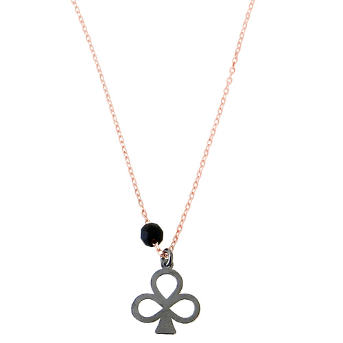 Ασημένιο κολιέ 925 σε ροζ χρώμα