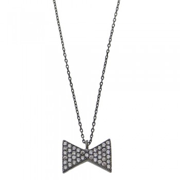 Ασημένιο κολιέ 925 με μαύρο επιπλατίνωμα