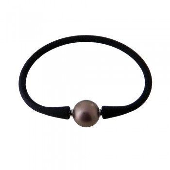 Βραχιόλι με καουτσούκ και shell pearl
