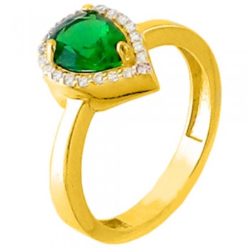 Χρυσό δαχτυλίδι Κ14 με ζιργκόν