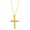 Χρυσός σταυρός Κ14 με αλυσίδα