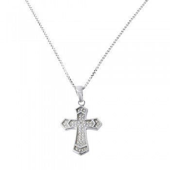 Ασημένιο κολιέ με σταυρό 925