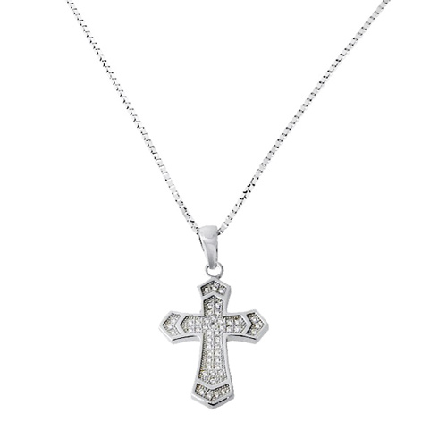 Ασημένιο κολιέ με σταυρό 925