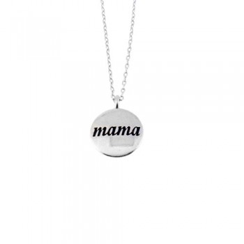 Ασημένιο κολιέ mama 925