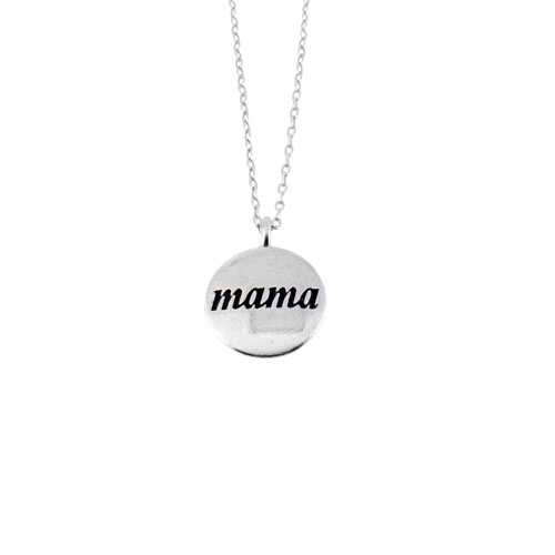 Ασημένιο κολιέ mama 925