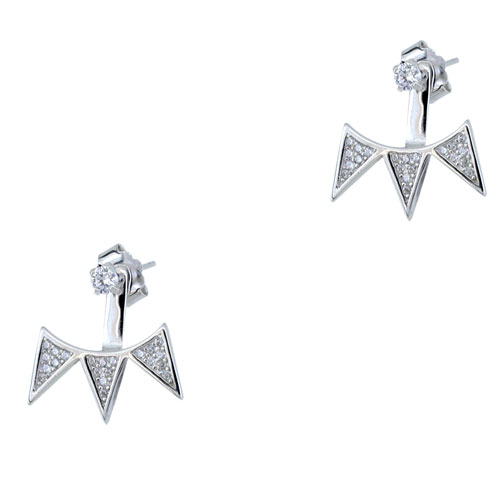 Ασημένια σκουλαρίκια ear jacket 925