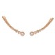 Ασημένια σκουλαρίκια ear cuff 925 σε ροζ χρώμα