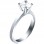 Λευκόχρυσο μονόπετρο δαχτυλίδι Κ18 με lab grown diamond