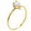 Χρυσό μονόπετρο δαχτυλίδι σταγόνα Κ9 με ζιργκόν