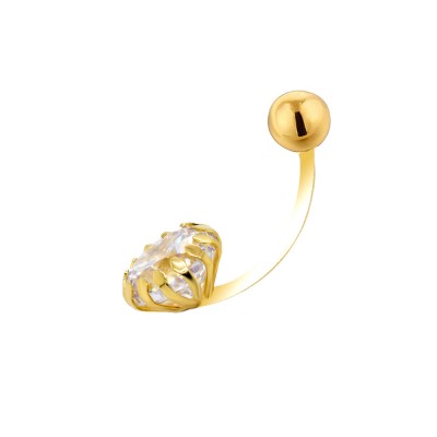 Χρυσό σκουλαρίκι piercing Κ14
