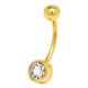 Χρυσό σκουλαρίκι piercing Κ14