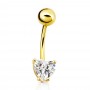 Χρυσό σκουλαρίκι piercing K14