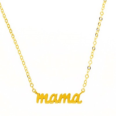 Χρυσό κολιέ mama Κ14