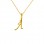 Χρυσό μενταγιόν "μονόγραμμα" Κ14 με αλυσίδα