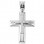 Λευκόχρυσος βαπτιστικός σταυρός Κ14 με ζιργκόν