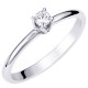 Λευκόχρυσο δαχτυλίδι μονόπετρο Κ18 με διαμάντι