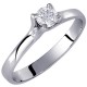 Λευκόχρυσο δαχτυλίδι μονόπετρο Κ18 με διαμάντι