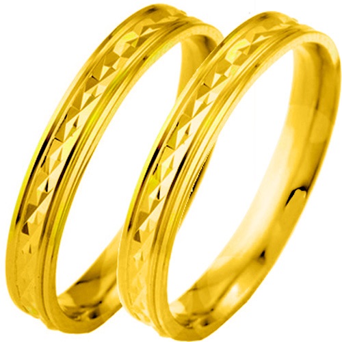 Σετ βέρες από κίτρινο χρυσό 14 καρατίων