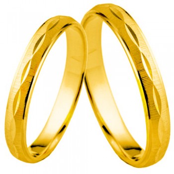 Σετ βέρες από κίτρινο χρυσό 14 καρατίων