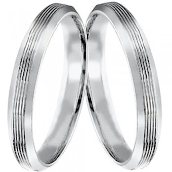 Σετ βέρες από λευκό χρυσό 14 καρατίων