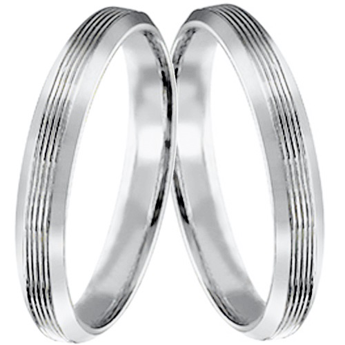 Σετ βέρες από λευκό χρυσό 14 καρατίων