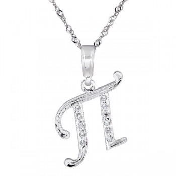 Λευκόχρυσο Μενταγιόν με αλυσίδα