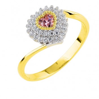 Χρυσό δαχτυλίδι Fashion K14 με ζιργκόν