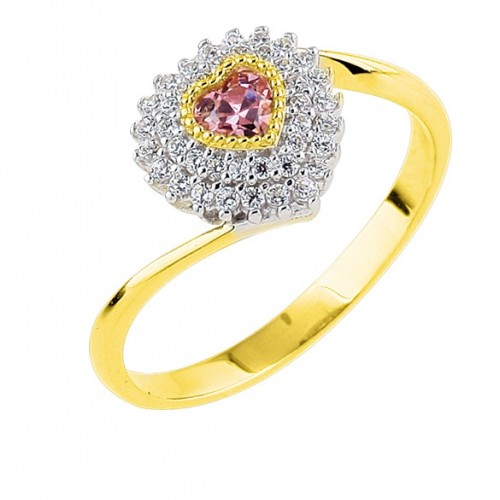 Χρυσό δαχτυλίδι Fashion K14 με ζιργκόν