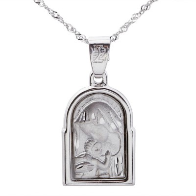 Φυλαχτό λευκόχρυσο Κ14