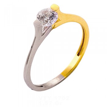 Χρυσό μονόπετρο Κ9