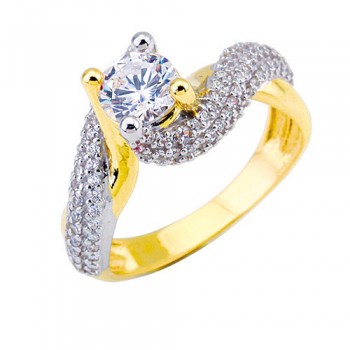 Χρυσό μονόπετρο Κ9