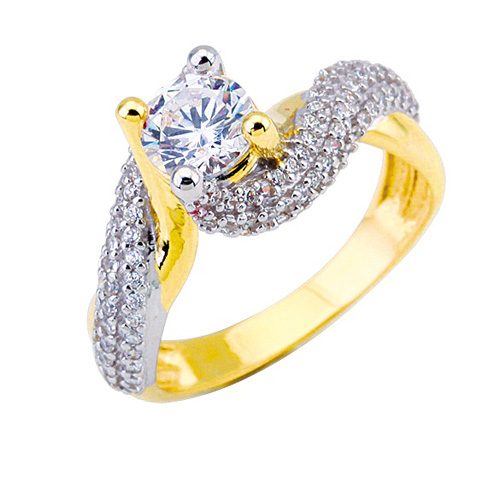 Χρυσό μονόπετρο Κ9