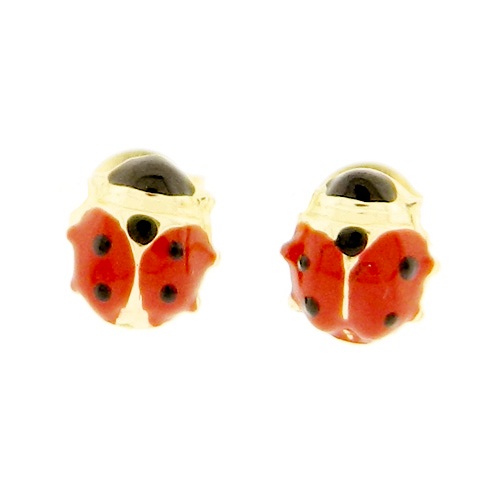 Παιδικά χρυσά σκουλαρίκια πασχαλίτσες Κ14