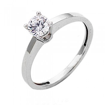 Λευκόχρυσο μονόπετρο  K9