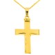 Χρυσός σταυρός Κ9 με αλυσίδα
