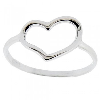 Λευκόχρυσο δαχτυλίδι καρδιά Κ14