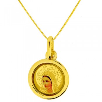 Χρυσό φυλαχτό με αλυσίδα Κ14