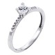 Λευκόχρυσο δαχτυλίδι μονόπετρο Κ9