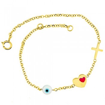 Παιδικό χρυσό  βραχιόλι Κ9