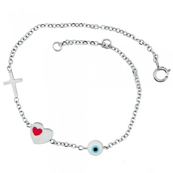 Παιδικό λευκόχρυσο  βραχιόλι Κ9