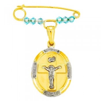 Παιδική χρυσή παραμάνα Κ9 με φυλαχτό