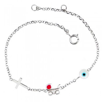 Παιδικό λευκόχρυσο  βραχιόλι Κ9