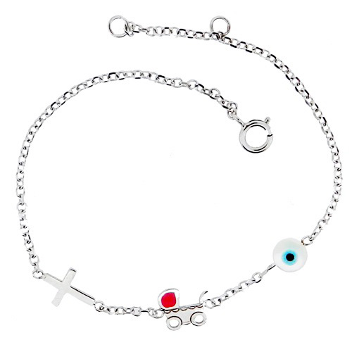 Παιδικό λευκόχρυσο  βραχιόλι Κ9