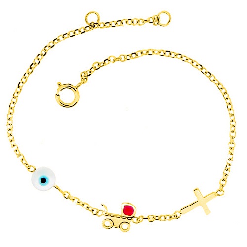 Παιδικό χρυσό  βραχιόλι Κ9