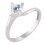 Λευκόχρυσο μονόπετρο δαχτυλίδι  Κ14
