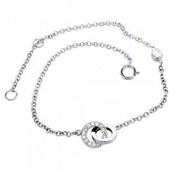 Λευκόχρυσο βραχιόλι  fashion K9