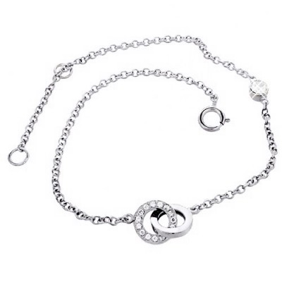 Λευκόχρυσο βραχιόλι  fashion K9