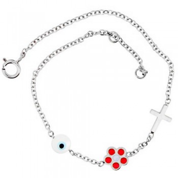 Παιδικό λευκόχρυσο  βραχιόλι Κ9