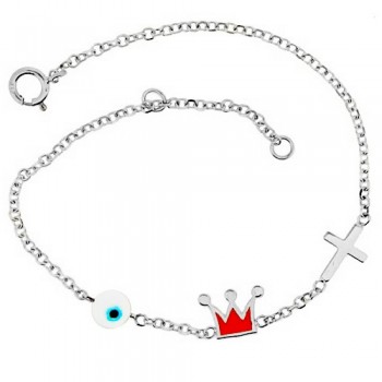 Παιδικό λευκόχρυσο  βραχιόλι Κ9